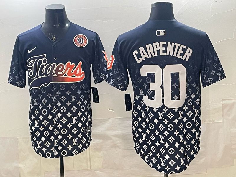 Men 2026 Detroit Tigers #30 Carpenter Blue Game Nike MLB Jersey 05